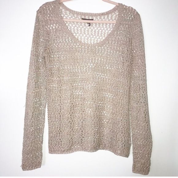 I Jeans by Buffalo Pink Open Knit Sweater Medium M - Picture 2 of 11